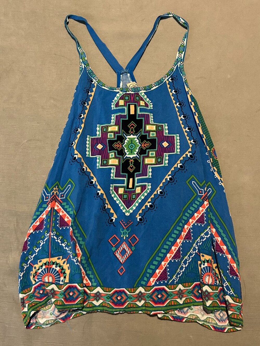FLYING TOMATO Boho Kaleidoscope Medallion Cami Tank Top Size M